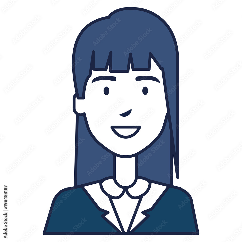 beautiful businesswoman avatar character vector illustration design