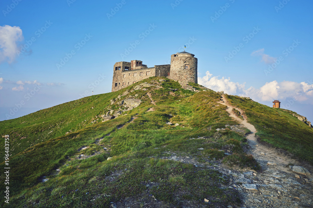 The old observatory on Mount Pip Ivan in Carpathians.
