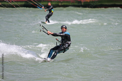 kitesurfer riding