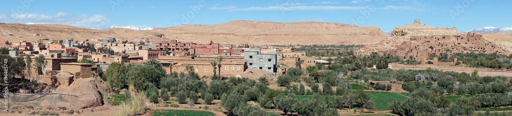 Fototapeta premium Village and farm fields