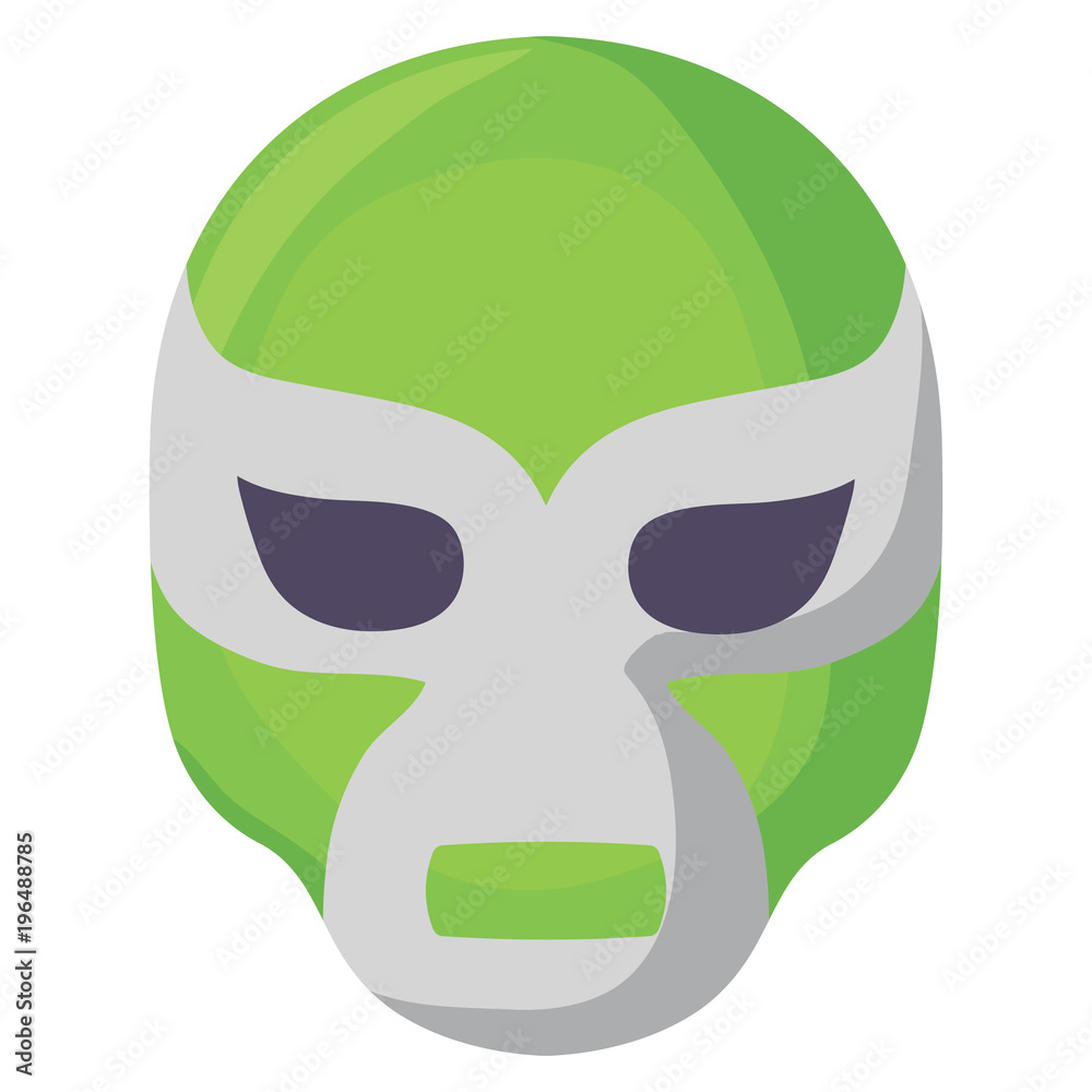 wrestling mask icon over white background, colorful design. vector ...