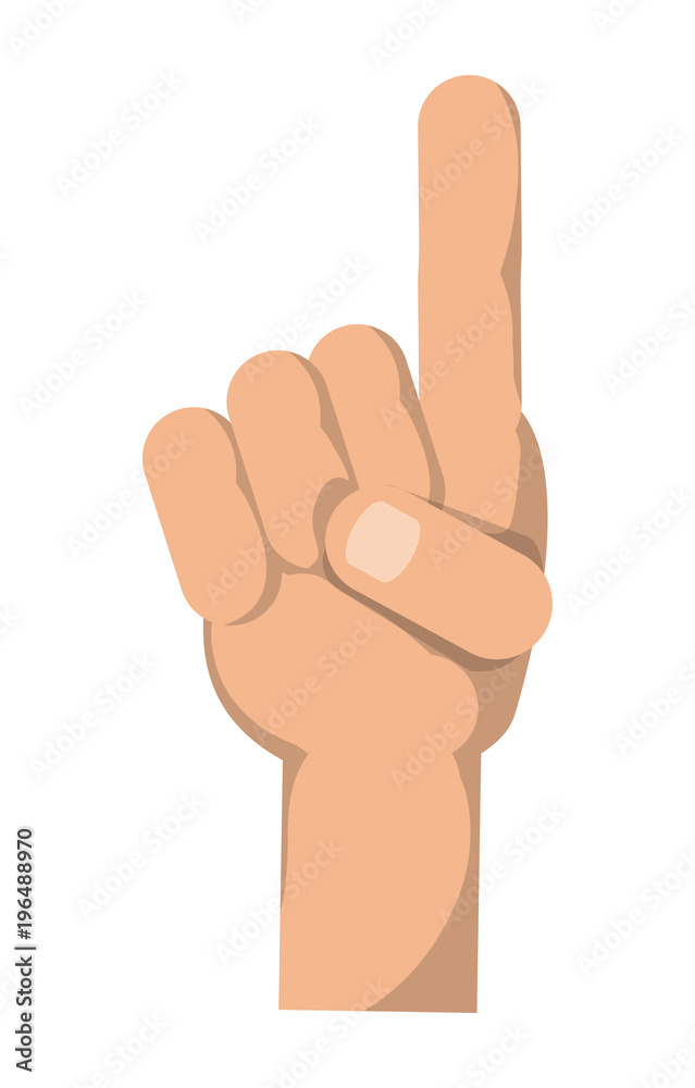 hand pointing up icon over white background, colorful design. vector illustration hand pointing up icon over white background, colorful design. vector illustration