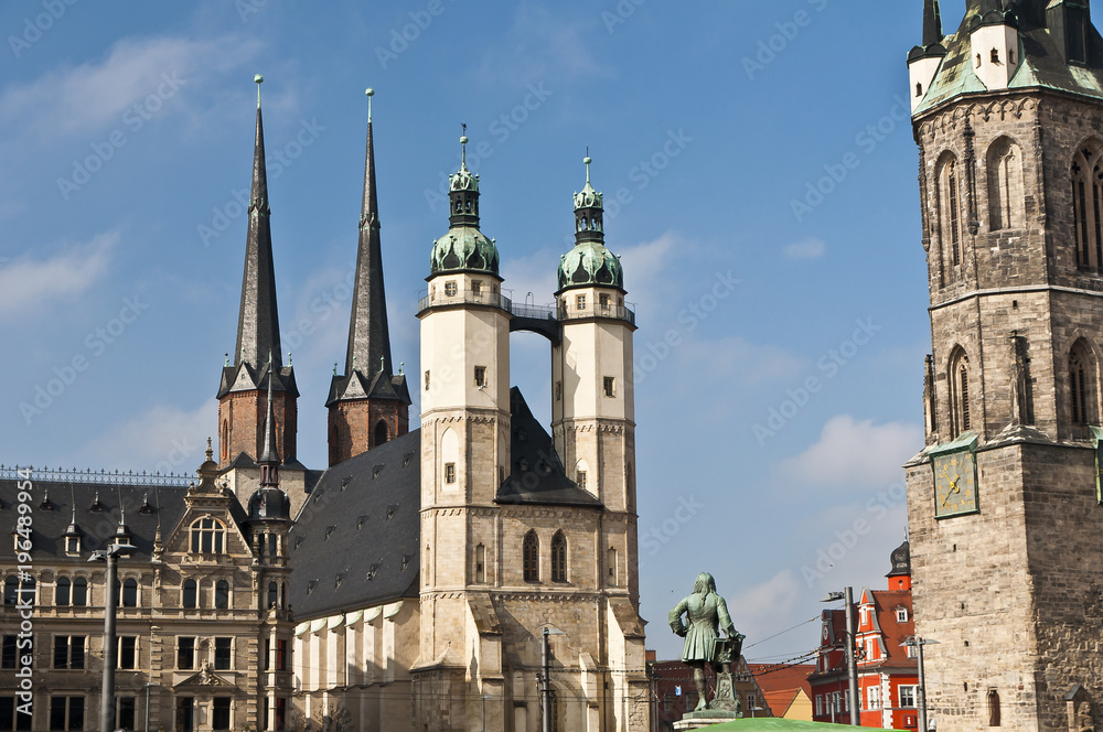 Obraz premium Halle-Saale Stadtpanorama