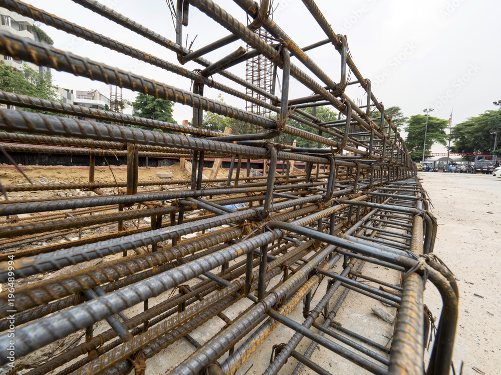 steel frame for construction building in construction area
