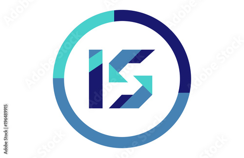 Free Download IS Global Blue Ribbon letter Logo - GFXLoad