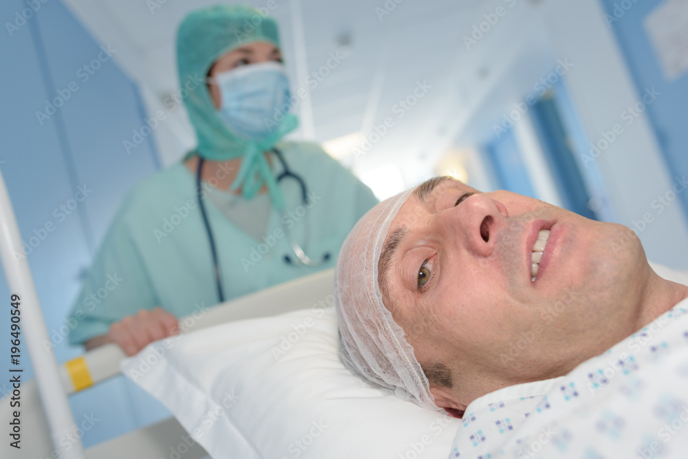 Obraz premium patient before going into surgery