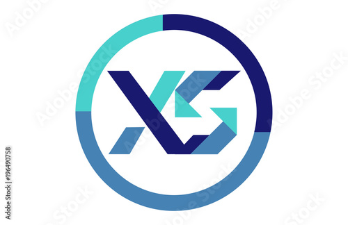Free Download XS Global Blue Ribbon letter Logo - GFXLoad