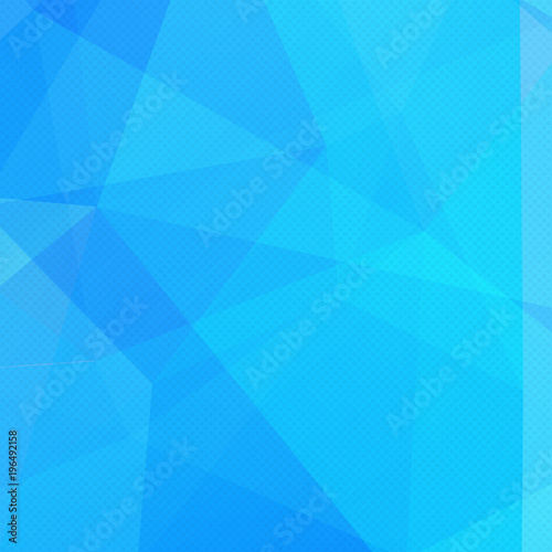 Abstract triangles pattern background. Blue mosaic, illustration