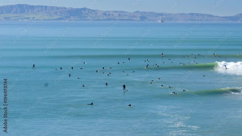 Time lapse of surfers in the waves at Surfers Point, Ventura, California. Time lapse of surfers in the waves at Surfers Point, Ventura, California.