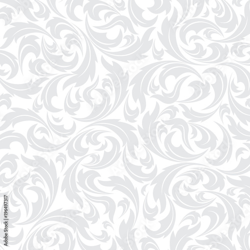 Floral seamless wallpapers in the style of baroque, illustration
