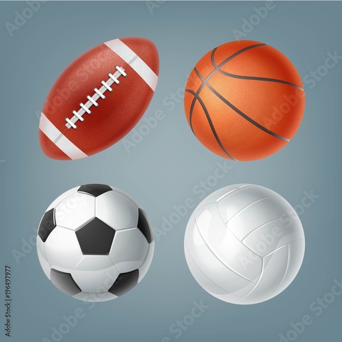 Set of sports balls