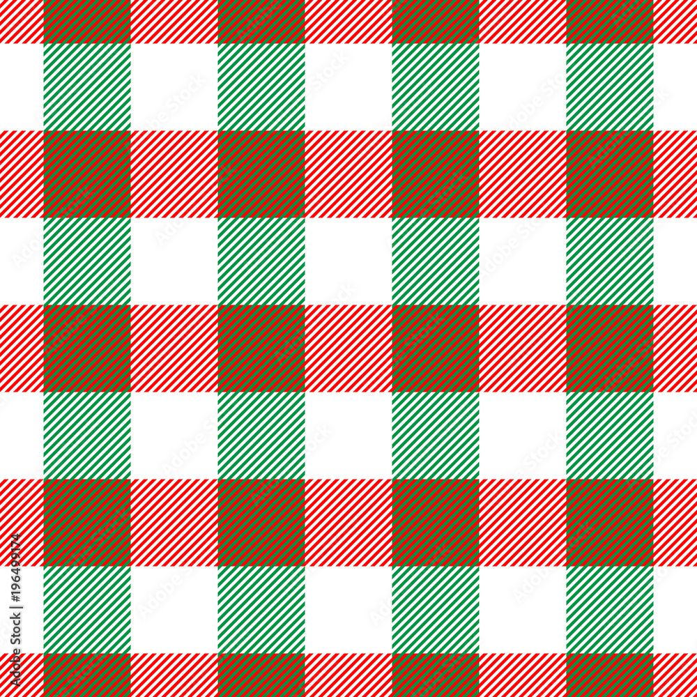 Lumberjack plaid pattern in red, white and green. Seamless vector pattern. Simple vintage textile design. Lumberjack plaid pattern in red, white and green. Seamless vector pattern. Simple vintage textile design.