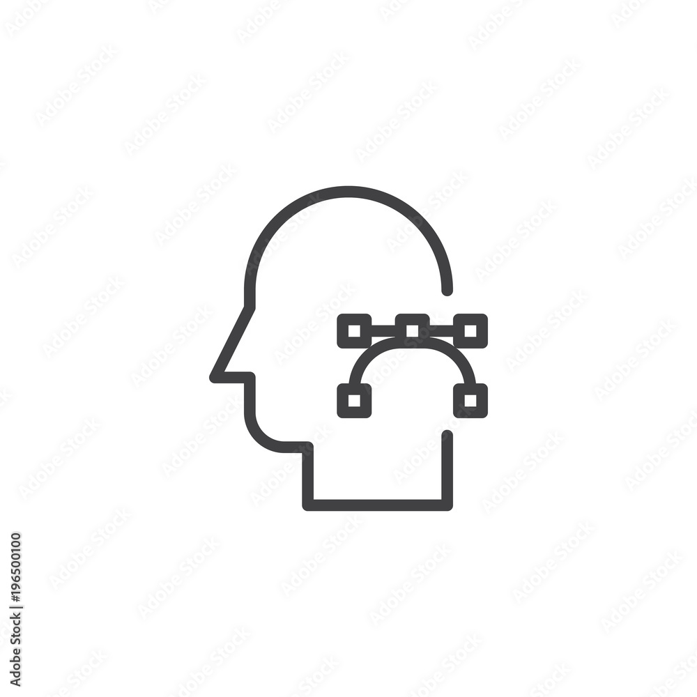 Vector graphics and human head outline icon. linear style sign for mobile concept and web design. Illustrator simple line vector icon. Symbol, logo illustration. Pixel perfect vector graphics Vector graphics and human head outline icon. linear style sign for mobile concept and web design. Illustrator simple line vector icon. Symbol, logo illustration. Pixel perfect vector graphics