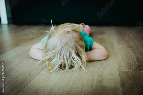 stressed child, desparation and depression photo