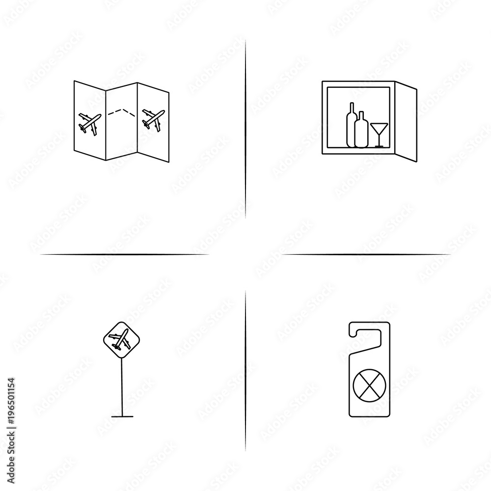 Travel simple linear icon set.Simple outline icons Travel simple linear icon set.Simple outline icons