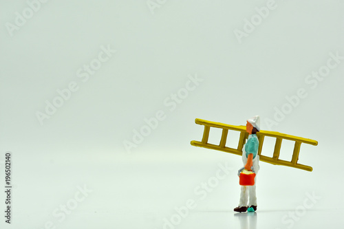 Concept, Painters Group, On a white background