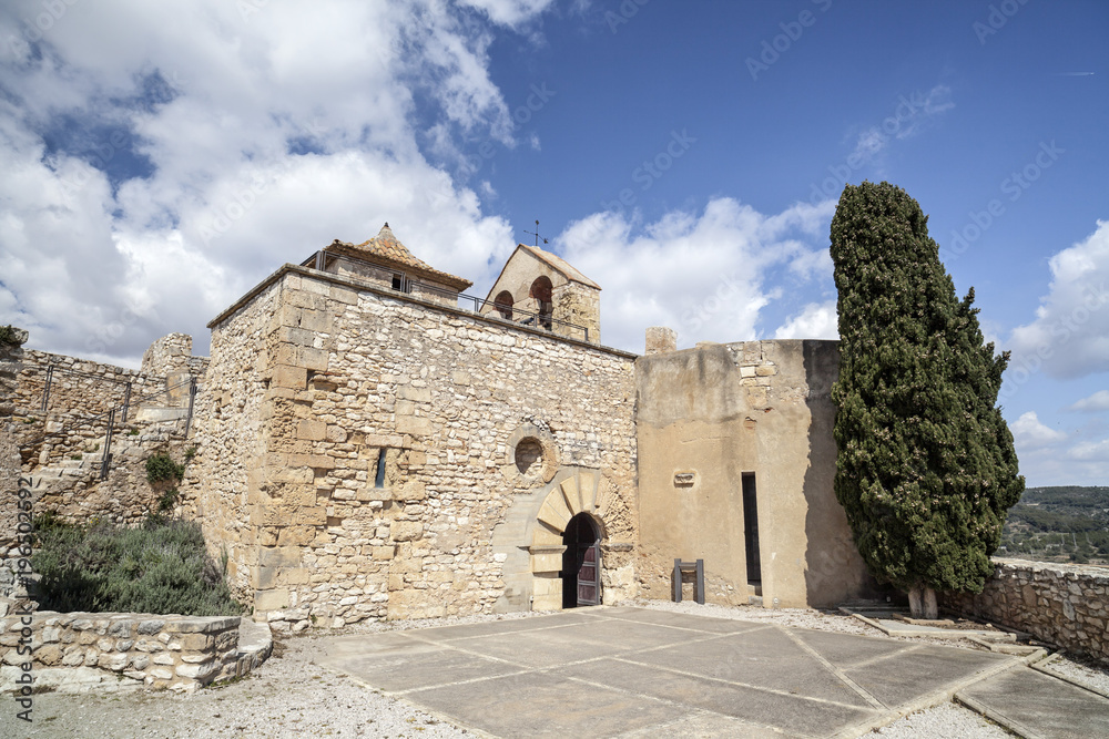 Ancient chapel of Castle of Calafell, province Tarragona,Catalonia.Spain.