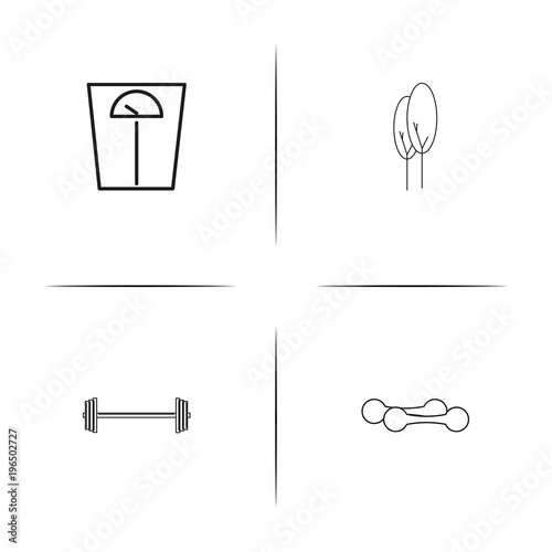 Sport Fitness And Recreation simple linear icon set.Simple outline icons