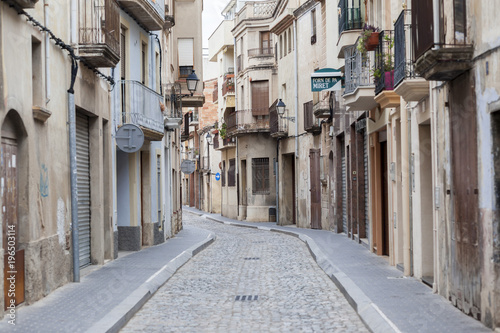  Village street view, El Vendrell,Catalonia.Spain.