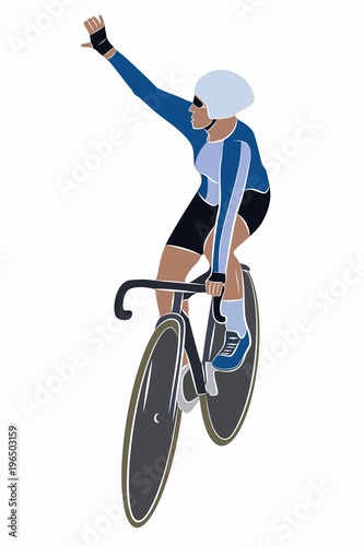 illustration of cyclist , vector draw