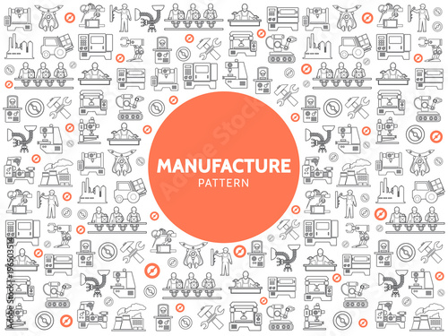 Production Linear Icons Pattern