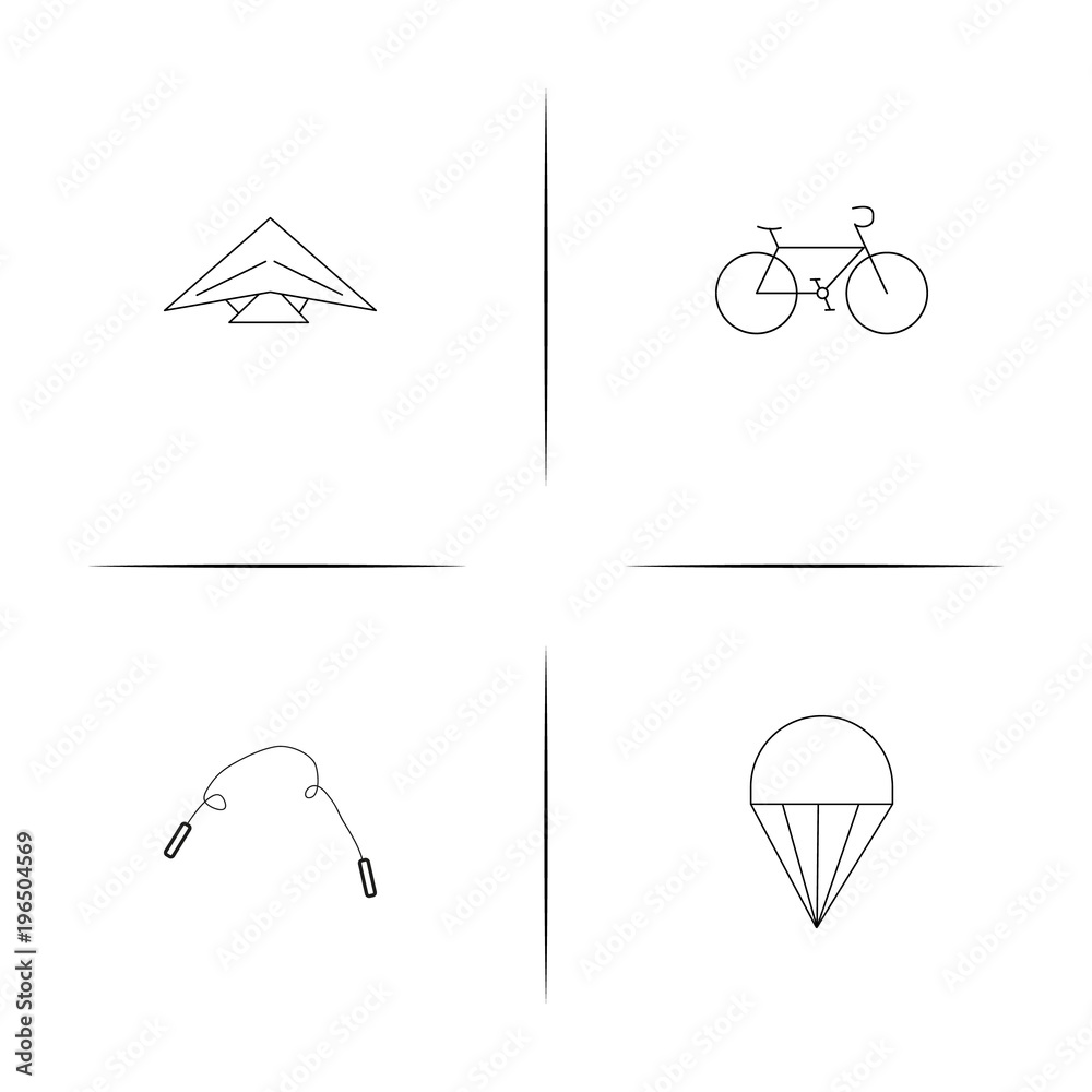 Sport Fitness And Recreation simple linear icon set.Simple outline icons Sport Fitness And Recreation simple linear icon set.Simple outline icons