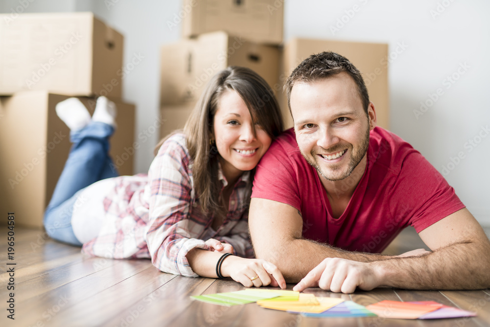 Couple moving in house Couple moving in house