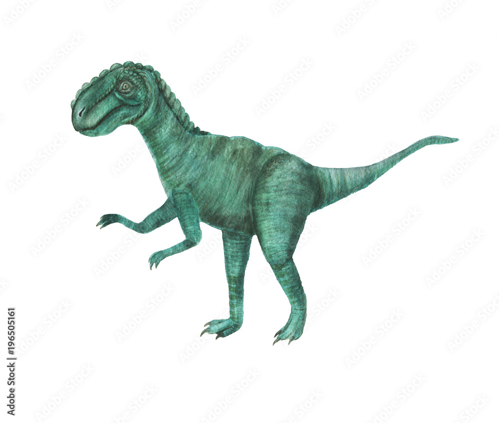 Fototapeta premium Watercolor painting dinosaur