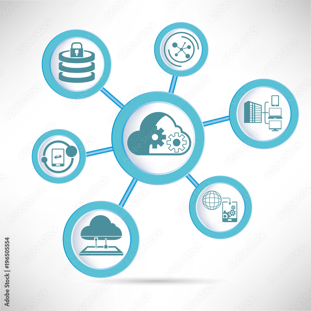 cloud computing and network concept diagram cloud computing and network concept diagram