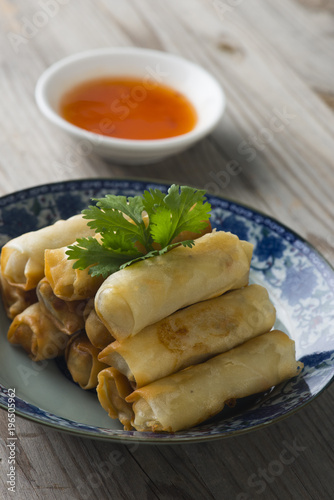 Lumpia Spring Rolls , asian food photo