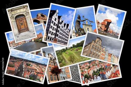 Gdansk, Poland - postcard collage