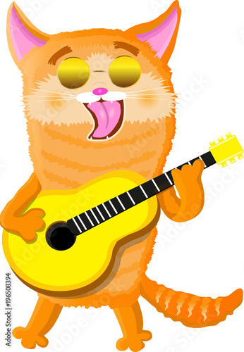 World cat day playing the guitar
