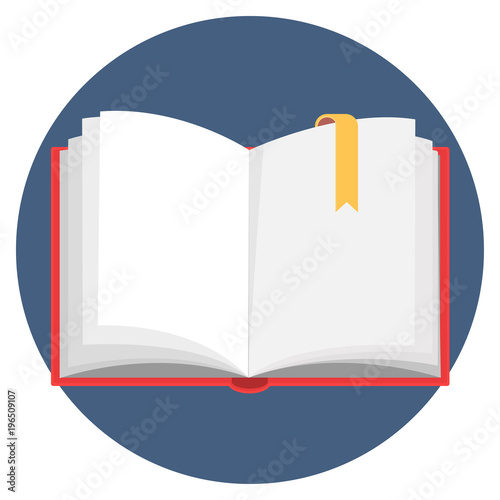 Buch offen Flat Design Icon