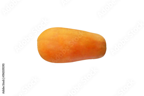 Fresh ripe papaya isolated on white background photo