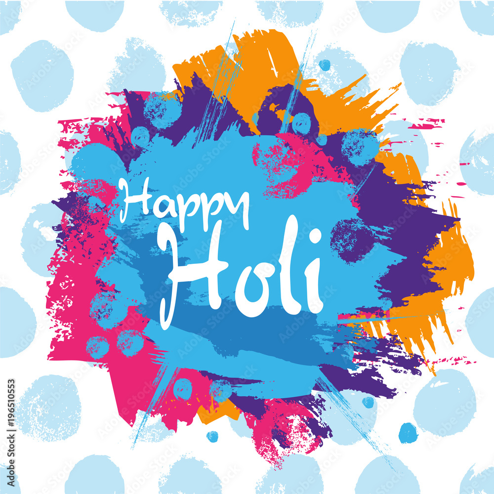 Happy Holi background for color festival of India Stock Vector ...