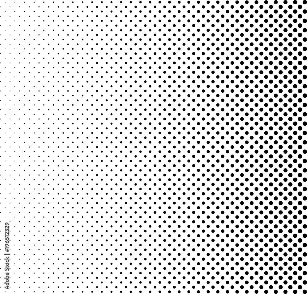 Halftone gradient pattern horizontal vector illustration. Black white dotted  halftone texture. Pop Art black white halftone Background. Background of Art.  AI10 Stock Vector | Adobe Stock