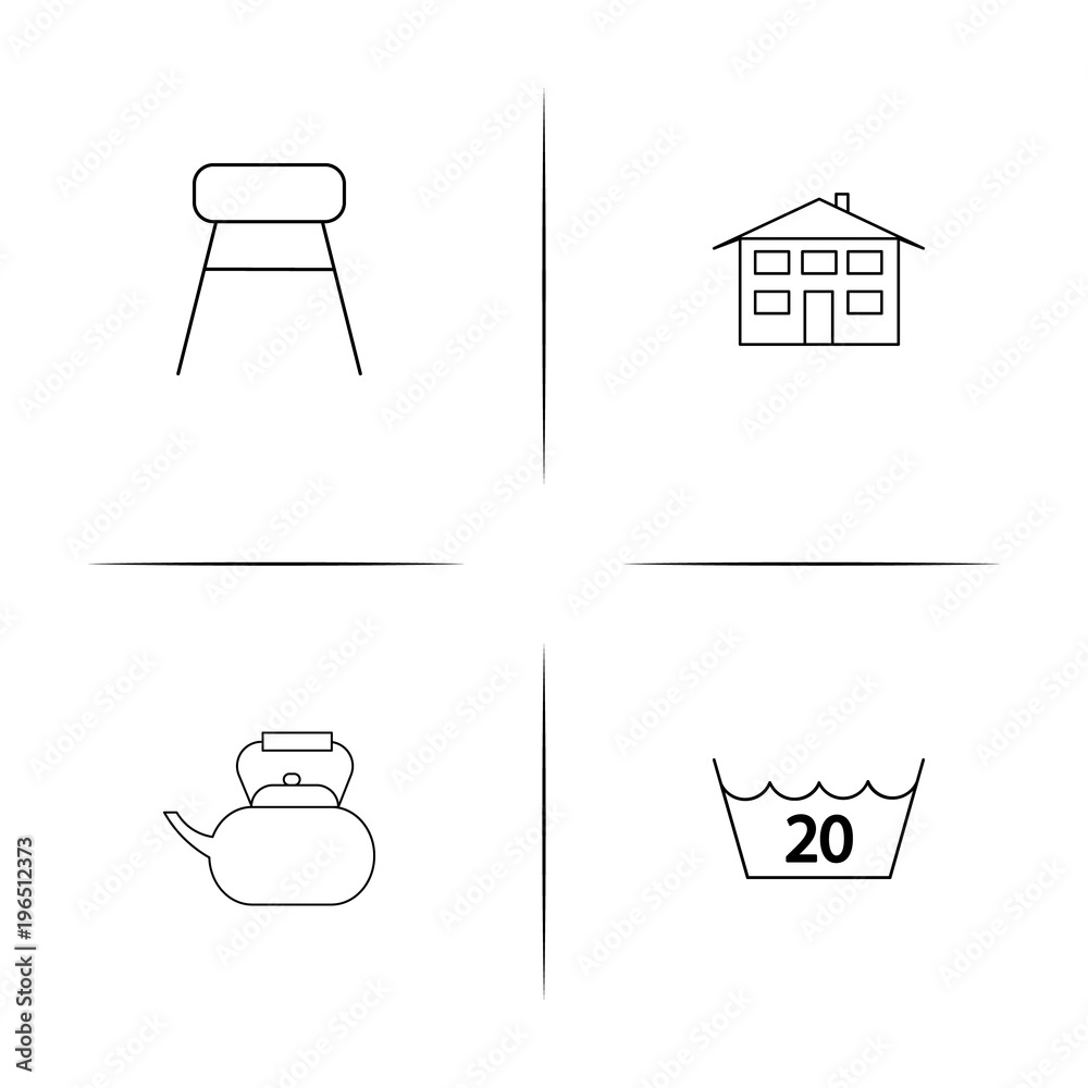 Home Appliances And Equipment simple linear icon set.Simple outline icons Home Appliances And Equipment simple linear icon set.Simple outline icons