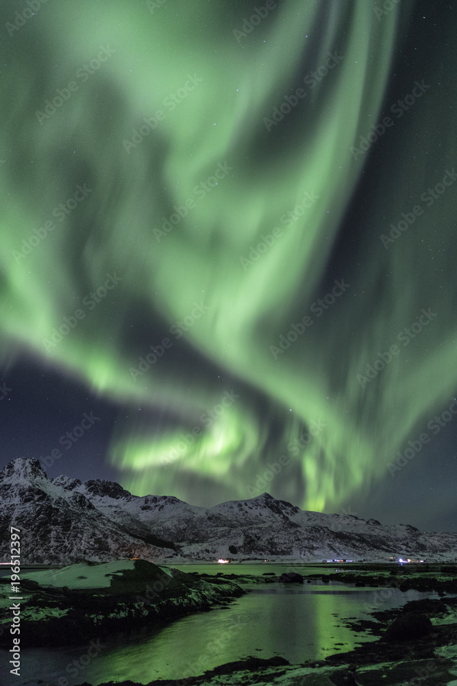 Polarlichter über den Lofoten, Norwegen