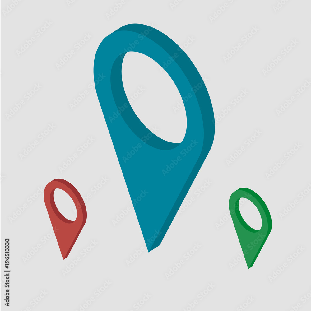 marker point isometric. vector marker point isometric. vector