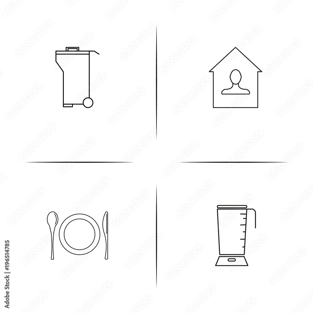 Home Appliances And Equipment simple linear icon set.Simple outline icons Home Appliances And Equipment simple linear icon set.Simple outline icons