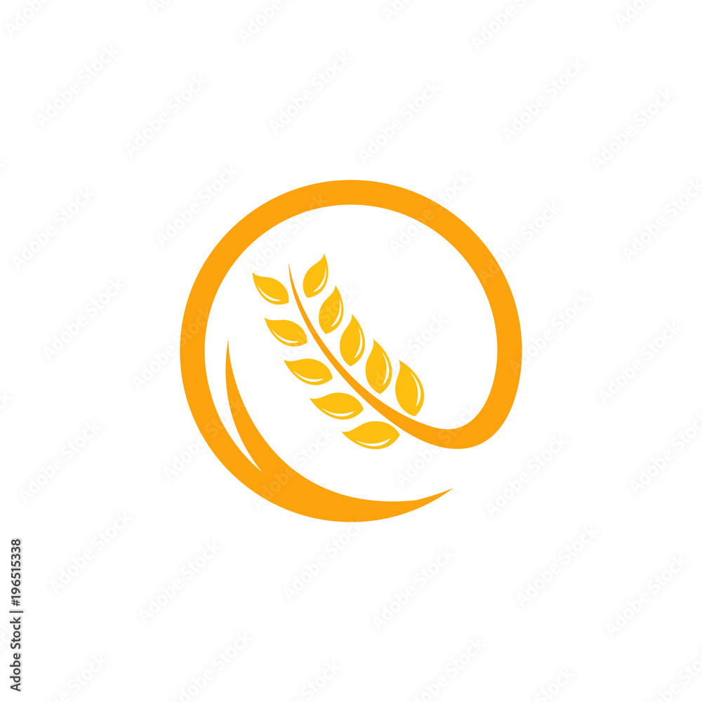 Agriculture wheat Logo Template vector icon design. emblem and label design Agriculture wheat Logo Template vector icon design. emblem and label design