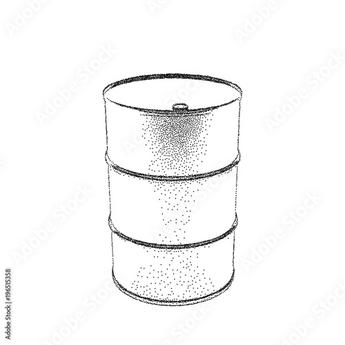 3d barrel. Isolated on whit...