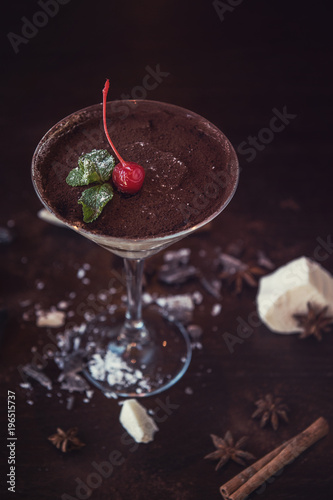 Ice cream chocolate dessert...