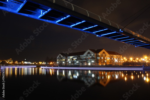 River Tees at night, Milenium Bridge