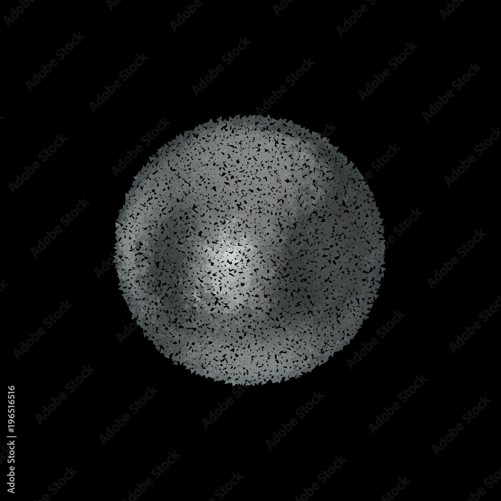 Iron sphere. Isolated on black background. Vector illustration. Iron sphere. Isolated on black background. Vector illustration.