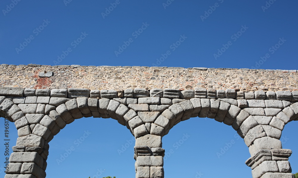 Ancient Roman aqueduct bridge of Segovia, Castilla Leon, Spain Ancient Roman aqueduct bridge of Segovia, Castilla Leon, Spain