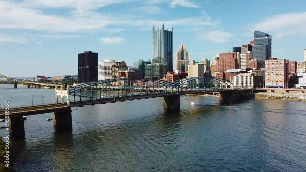 Beautiful aerial over Pittsburgh, Pennsylvania downtown skyline. Beautiful aerial over Pittsburgh, Pennsylvania downtown skyline.