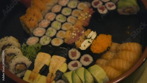 Sushi on a plate