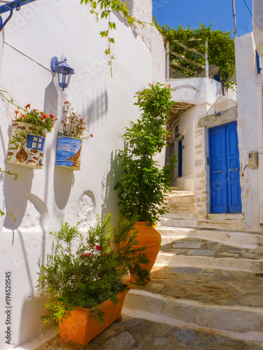 Fototapeta Naklejka Na Ścianę i Meble -  Chora the Capital of Amorgos Island, Cyclades, Greece