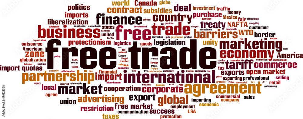 Free trade word cloud